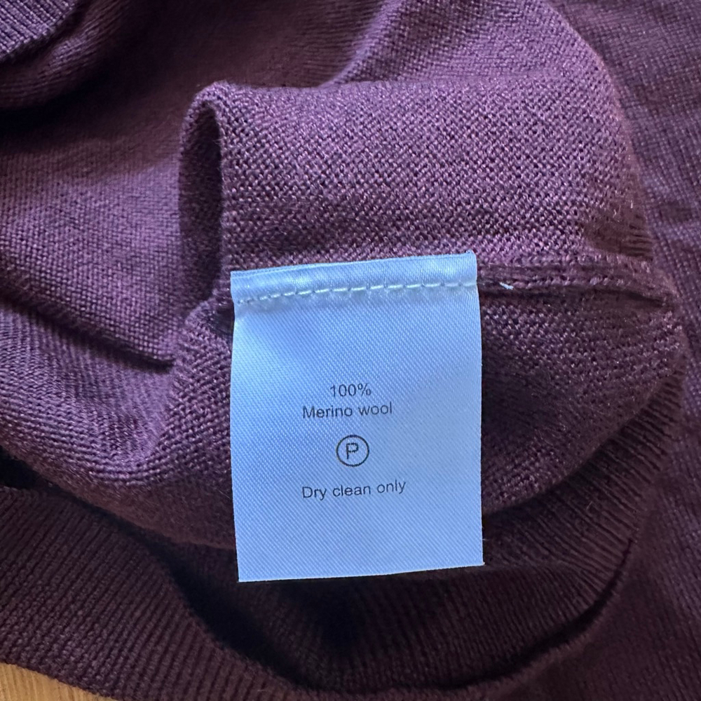 Spier & Mackay Merino Wool Sweater Burgundy Size Large NWT - Picture 5 of 6